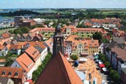 Blick vom Kirchturm auf den Marktplatz