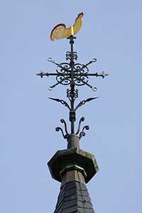 Kirche Damgarten Wetterhahn - Bild vergrößern ...