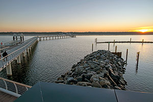 Prerow Seebrücke mit Inselhafen