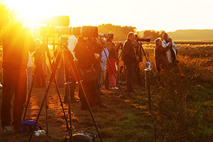 Fotografen in der Abendsonne
