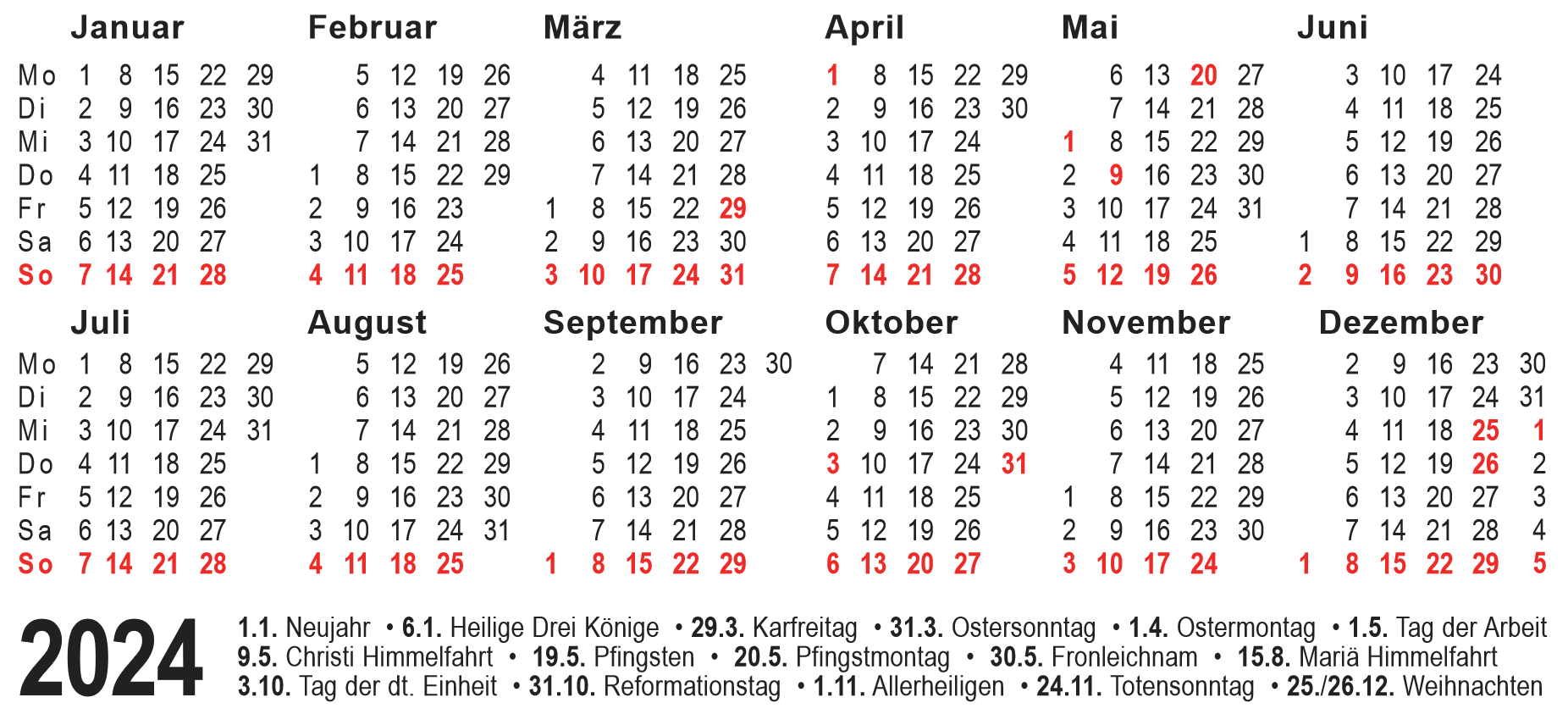 Kalender 2024